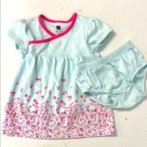 Tea Collection Cherry Blossom Kimono Dress 6-12m Mint Green